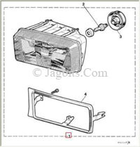 HEADLAMP,  EURO STYLE, -NOT USA- LEFT SIDE OF L.H.D. CARS