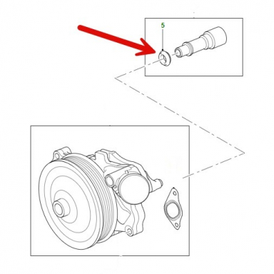 O-RING SEAL, OIL COOLER & WATER PUMP TUBE AJ811539