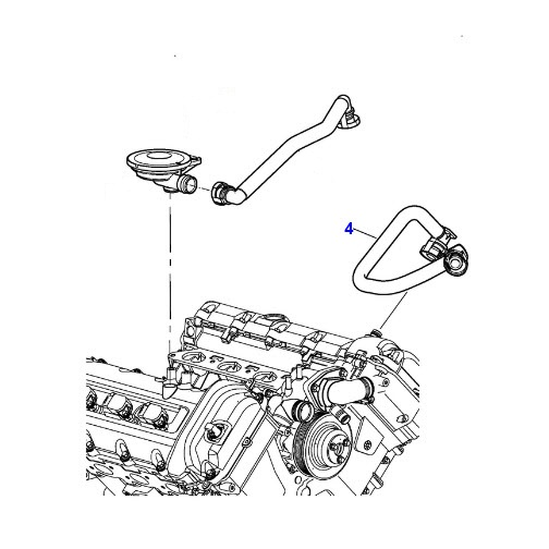 Jagbits Jaguar Parts: FULL LOAD BREATHER HOSE AJ88044