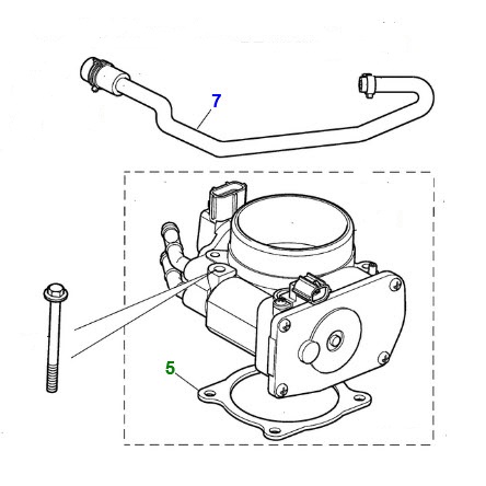 Jagbits Jaguar Parts: HOSE COOLANT RETURN FOR THROTTLE BODY