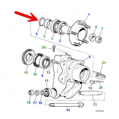 USED  DRIVERS OR PASSENGER SIDE REAR AXLE, HUB AND ALUMINUM HUB CARRIER  AXLE