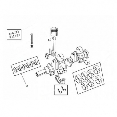 CONNECTING ROD BEARING SET STANDARD SIZE  B6545