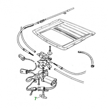 USED SUNROOF MANUAL CRANK T HANDLE TOOL, FOR MANUAL SUNROOF OPERATION.  BBC8355