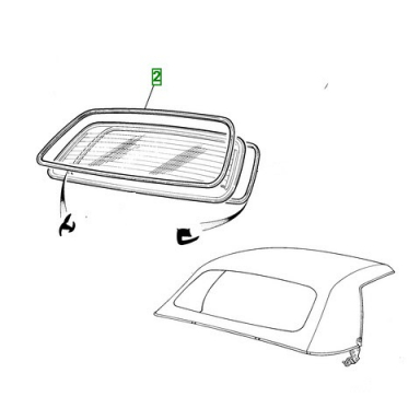 Seal, Glazing Rubber, Outer Seal For Back Glass In Top  BEC10035