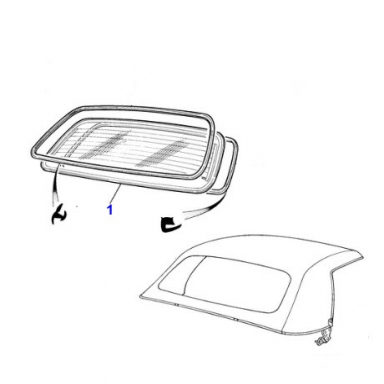 USED HEATED BACK GLASS - SHIPPING ADDITIONAL - BEC24513