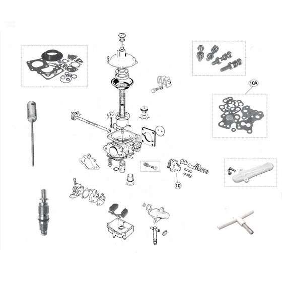 Jagbits Jaguar Parts: Bypass Diaphragm Valve Kit, Zenith 175CD
