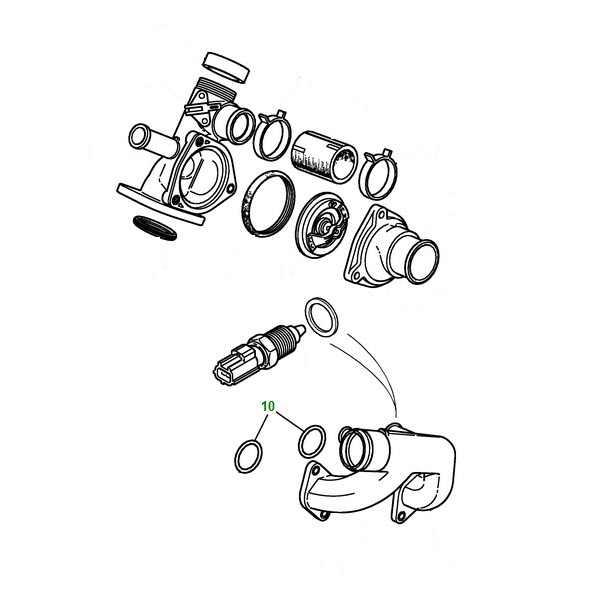 Jagbits Jaguar Parts: WATER OUTLET SEAL C2C11477010