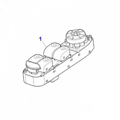 USED SWITCH PACK FOR DRIVER SIDE FRONT DOOR C2C1407