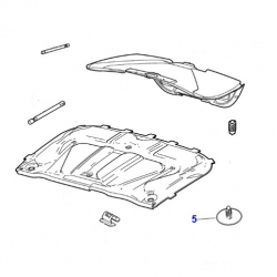 Jaguar Parts: RETAINING CLIP ROCKER MOLDING C2C8963020