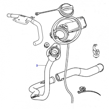 USED FUEL FILLER PIPE C2C2185