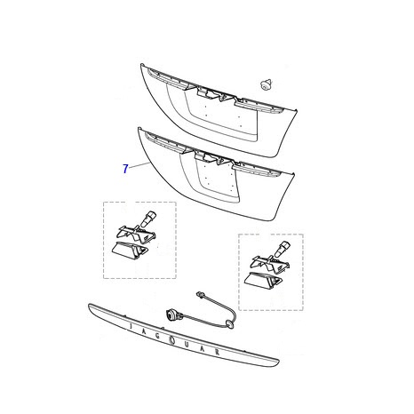 Jagbits Jaguar Parts: License Plate Infill Panel Trunk