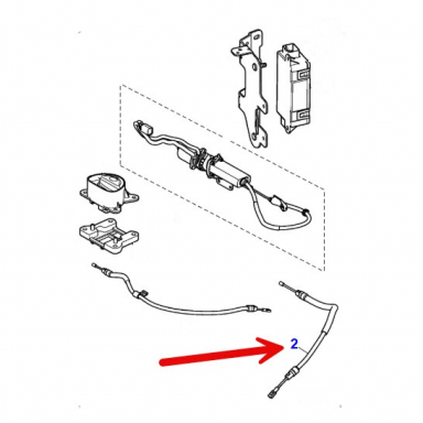 HAND BRAKE CABLE LEFT SIDE  C2C27654