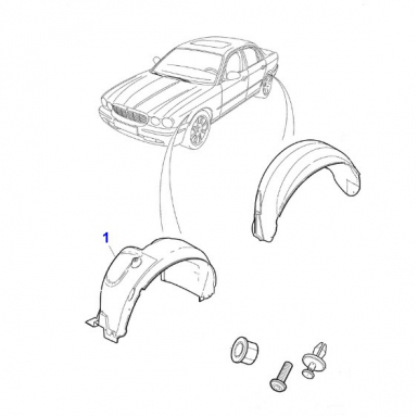 WHEEL ARCH LINER RIGHT FRONT WHEEL - SHIPPING ADDITIONAL - C2C36980