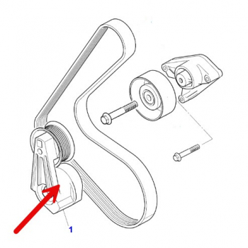 TENSIONER SUPERCHARGER DRIVE BELT  C2C37057