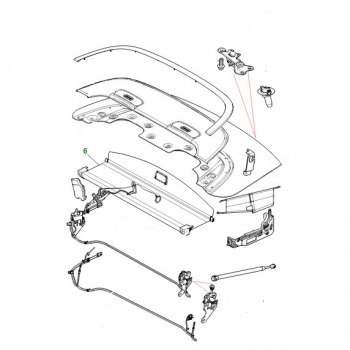 USED Cover Convertible Top Protection, Luggage Separator  C2P5085