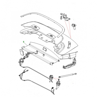 USED Cover Convertible Top Protection, Luggage Separator  C2P5085