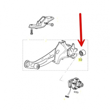 BUSHING, LOWER CONTROL ARM TO HUB CARRIER  C2S14740