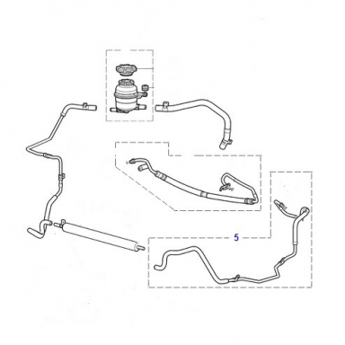 POWER STEERING HOSE, STEERING RACK TO OIL COOLER  C2S45060