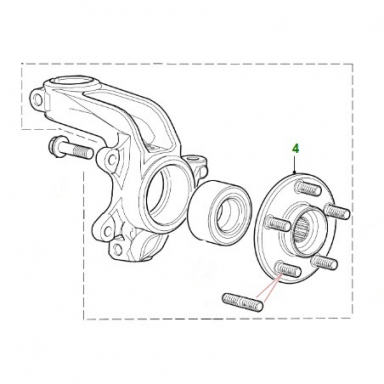 USED LEFT VERTICAL LINK, BEARING, AND HUB ASSEMBLY  C2S46814