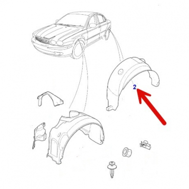 USED WHEEL ARCH LINER DRIVERS SIDE REAR  C2S48128