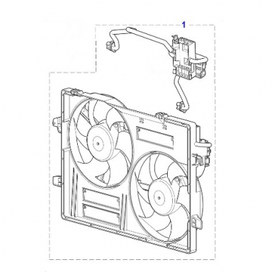 USED COOLING FAN MOTOR AND COWL ASSEMBLY INCLUDES MODULE  C2S49717