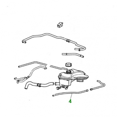 BLEED HOSE, PIPE TO RADIATOR C2S9554