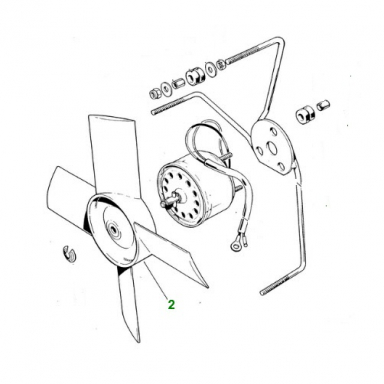 USED RADIATOR FAN BLADE, SMALL ELECTRIC FAN  C37880