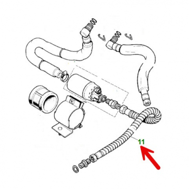 USED FUEL HOSE PUMP TO FILTER  CBC2576