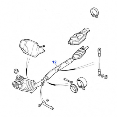 CATALYTIC CONVERTER, REAR  CBC8113