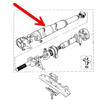 USED FRONT HALF OF DRIVESHAFT EBC9107