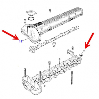 CAM/VALVE COVER GASKET SET  EBC9627