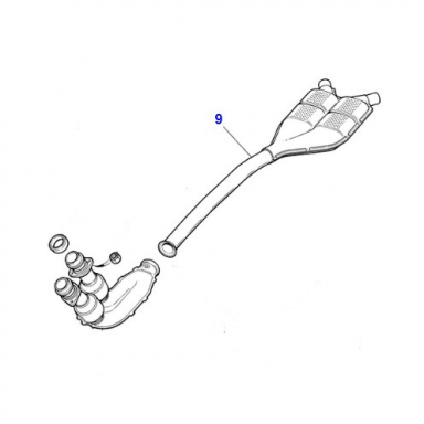 INTERMEDIATE PIPE REAR CATALYTIC CONVERTER  EBC9781