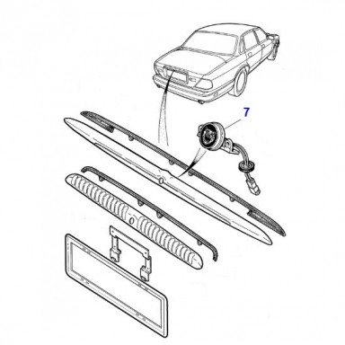 USED SWITCH, OPENS TRUNK LID, GREEN BUTTON IN CHROME FINISHER  GNA3520BC