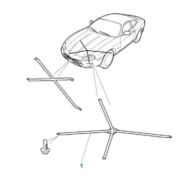 USED FRONT X CROSSBRACE, UNDER CHASSIS  HJA4616BC