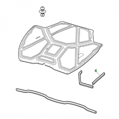 USED HOOD SIDE SEAL, FITS EITHER SIDE  HJA5244AD
