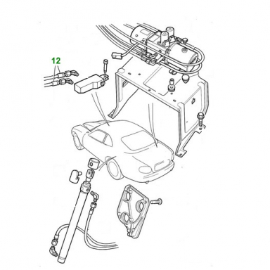 POWER LATCH HYDRAULIC HOSE SET FOR CONVERTIBLE TOP HJB8256AB