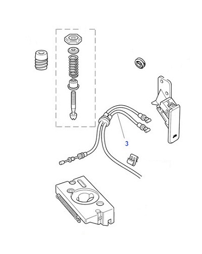 Jagbits Jaguar Parts: Hood Release Cable HNC2541AD