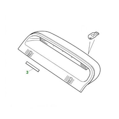 RUBBER BUFFER FOR THIRD BRAKE LIGHT  JLM21123