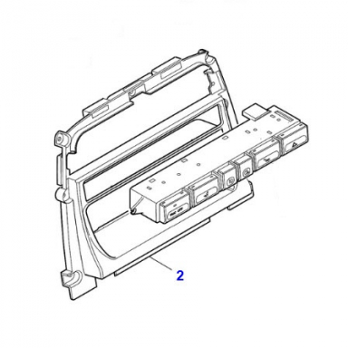 USED CONSOLE TRIM MOLDING FOR SWITCHES AND RADIO LJA6318AB