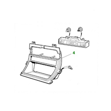 USED CONSOLE/DASH TRIM PANEL & SUPPORT FOR CENTER CONSOLE SWITCH PANEL & RADIO  LNA6318AA