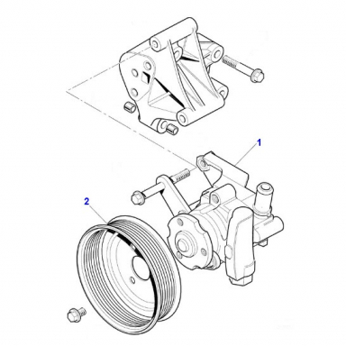 USED POWER STEERING PUMP INCLUDES PULLEY  MJA8111BH