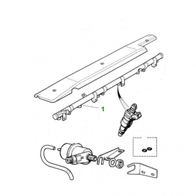 USED FUEL RAIL, BARE NO OTHER PARTS  NBD3400BB