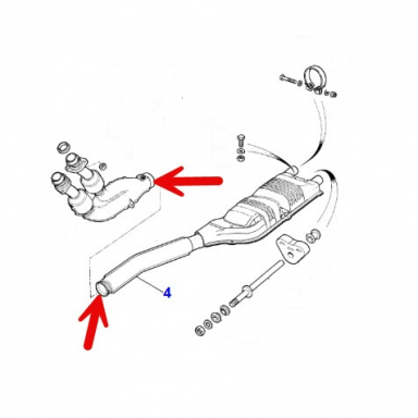 CATALYTIC CONVERTER, REAR UNDER FLOOR WITH SLIP JOINT CONNECTION  NNA6752CA