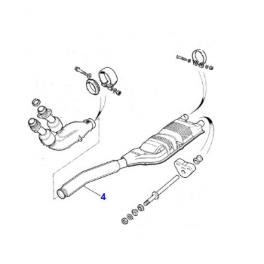 CATALYTIC CONVERTER, REAR UNDER FLOOR WITH SLIP JOINT CONNECTION  NNA6752CA