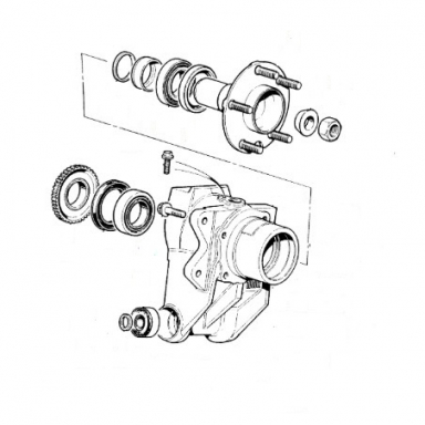 USED DRIVERS SIDE REAR AXLE, HUB AND ALUMINUM HUB CARRIER FULLY ASSEMBLED  XJ8LEFTREARAXLE
