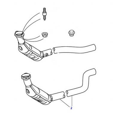 CATALYTIC CONVERTER LEFT SIDE  XR844398