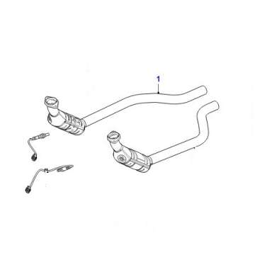 CATALYTIC CONVERTER, RIGHT FRONT, PASSENGER SIDE XR858408