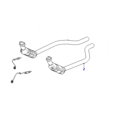 CATALYTIC CONVERTER, LEFT FRONT XR858415