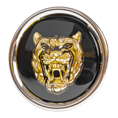 Road Wheel Badge, Gold Head Black Background  MNA6249FA