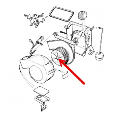 USED A/C & Heater Blower Motor ONLY, Right Side  CBC8966